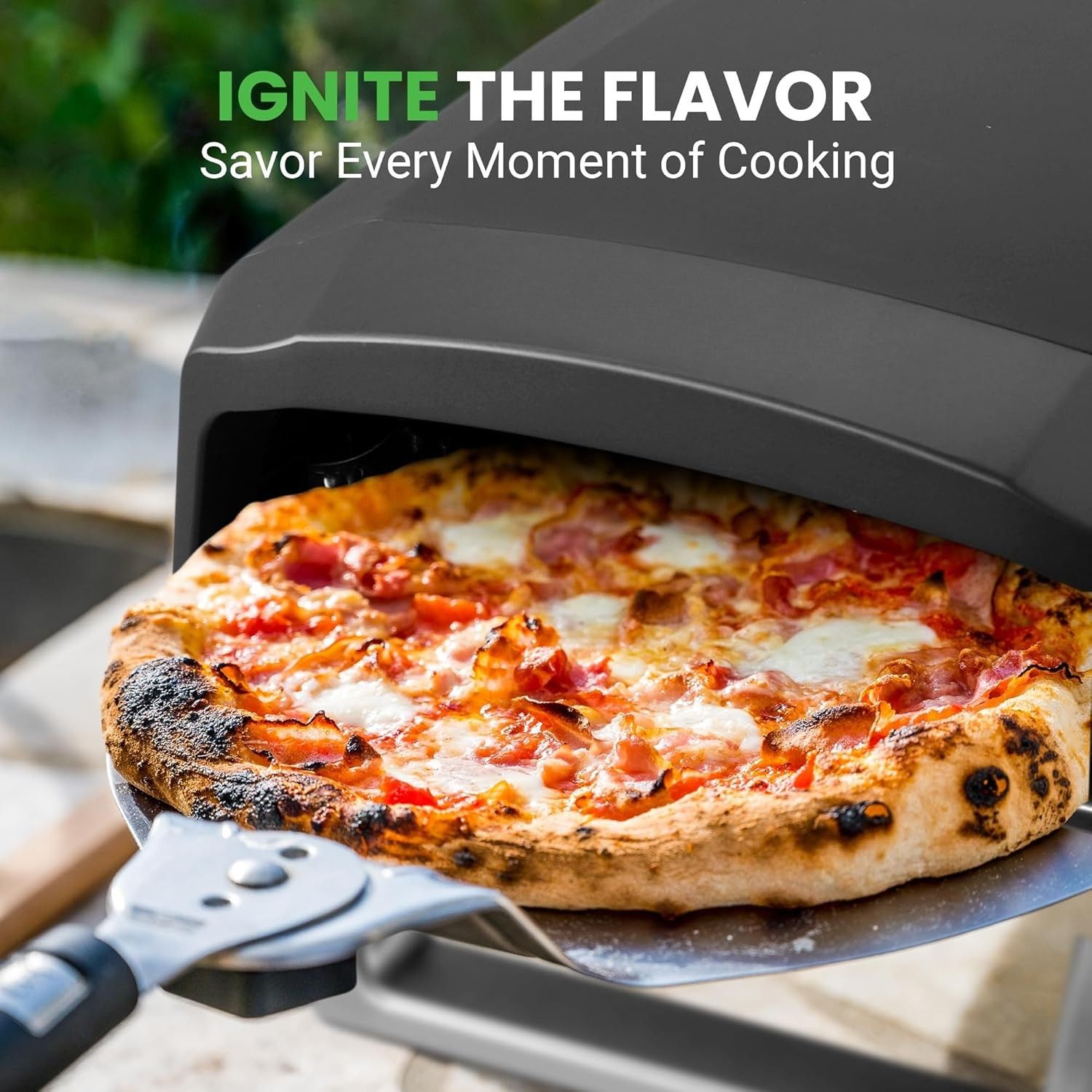 Gas pizza oven heat control
